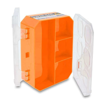 Dual Side Werkzeugkoffer-Organisator 8 Positionen Orange 17.5x12.5x5cm