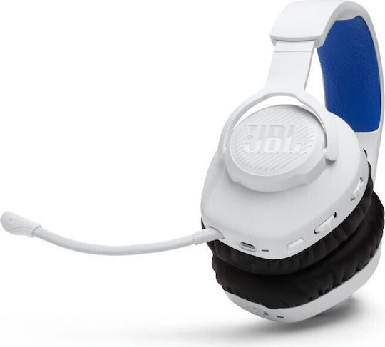 JBL Quantum 360P Drahtloses Über Ohr Gaming-Headset mit Bluetooth / USB Konnektivität Weiß für PS5