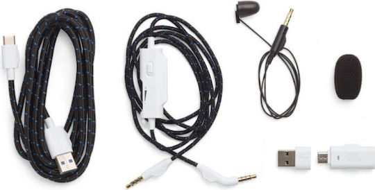 JBL Quantum 910P Drahtlos Über Ohr Gaming-Headset mit Bluetooth / USB Verbindung Weiß für PS4 / PS5