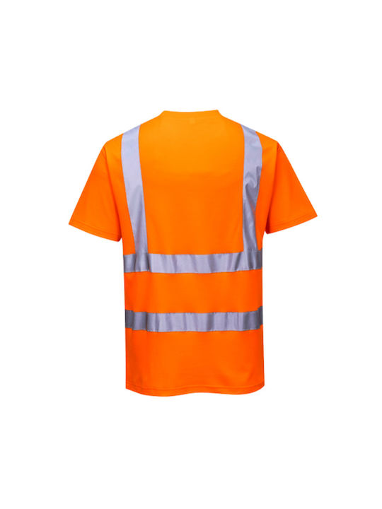Portwest T-Shirt Εργασίας Κίτρινο με Ανακλαστικές Ταινίες