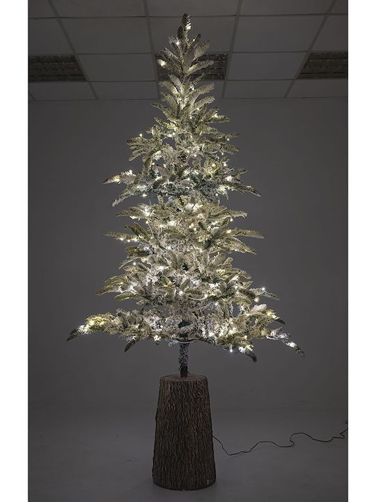 Christmas Tree Princess Pine Snowy 240cm with 697 Branches and with LED Lighting