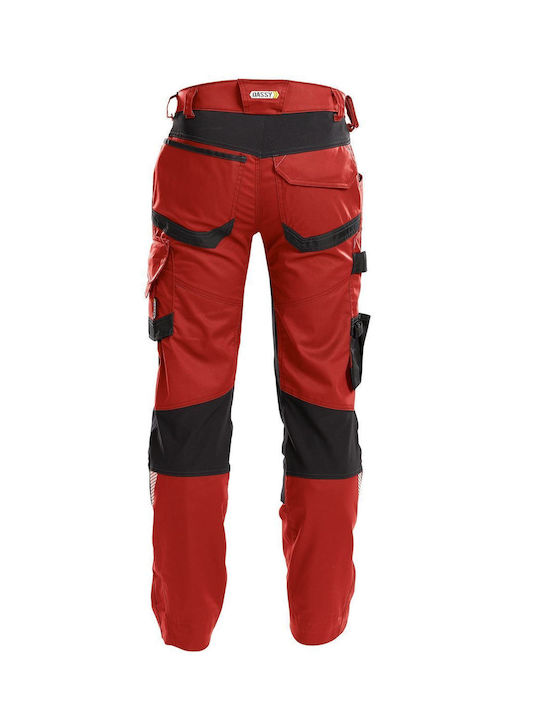 Dassy Workwear Dynax Παντελόνι Εργασίας Κόκκινο