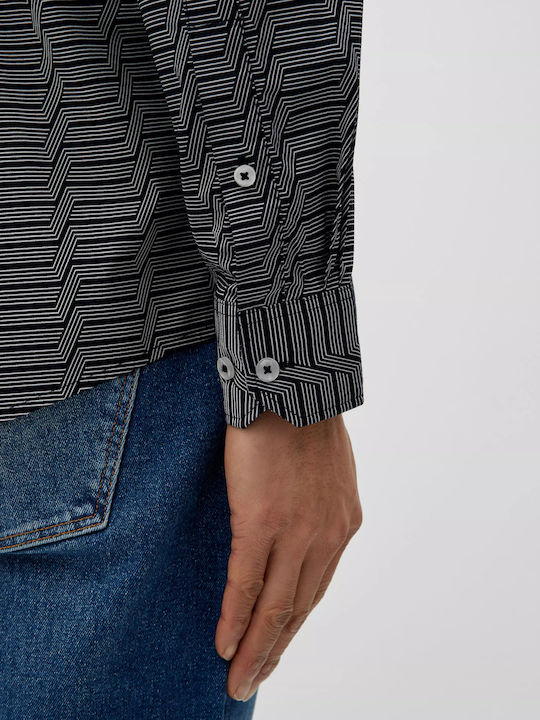 Red Label Long-sleeved Shirt Navy Blue