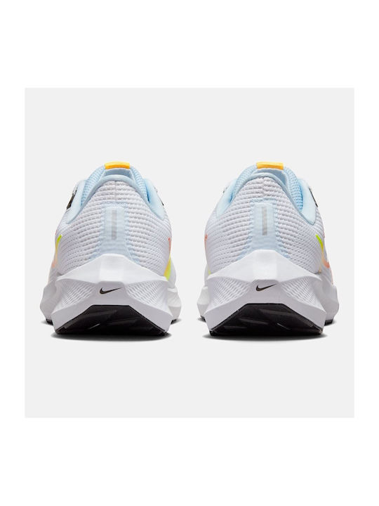 Air Zoom Pegasus 40 Sport Shoes Running White / Blue Tint / Laser Orange / Picante Red