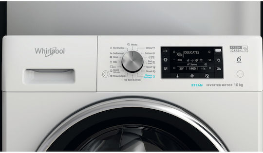 Whirlpool Washing Machine 10kg with Steam Technology 1400 Rounds FreshCare+ FFD 10469 BCV EE