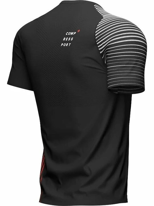 COMPRESSPORT PERFORMANCE SS TOP MAN - BLACK WHITE RED