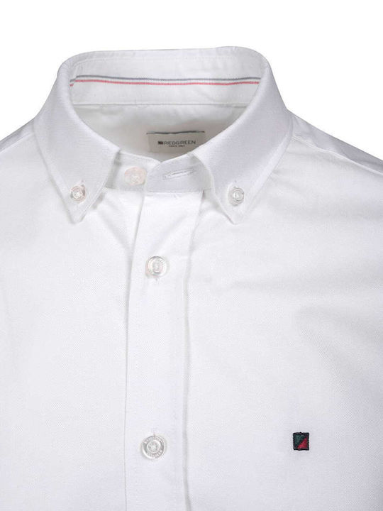Anton Oxford Long-sleeved Cotton Shirt White
