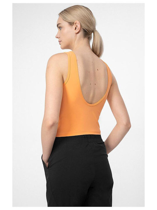 4F Sommerlich Damen Bluse Ärmellos Orange