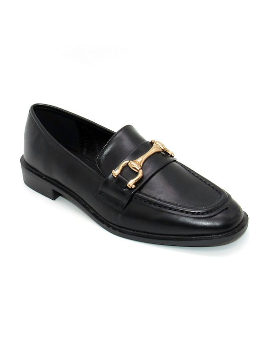 Мокасини JIM GQ61 Black Дамски мокасини Slip-on