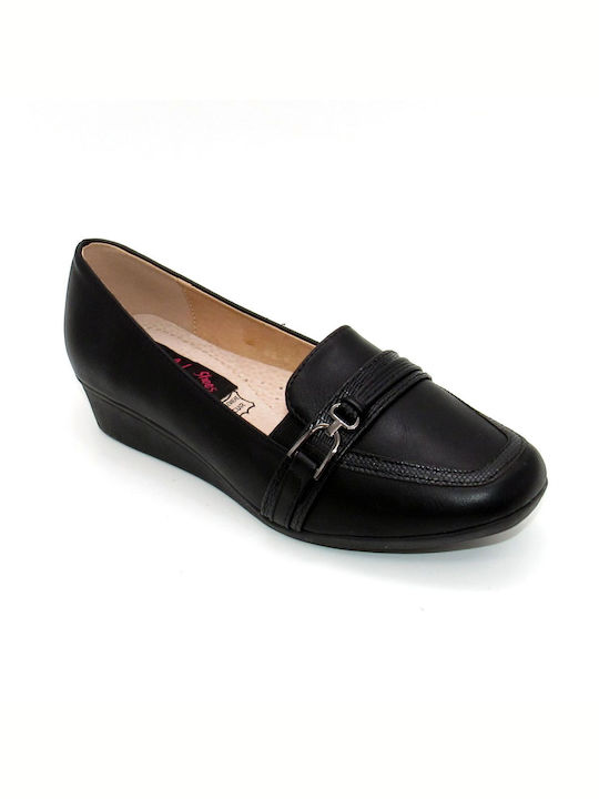 Women's Moccasin Slip-on Platform JIM 09-68 Black