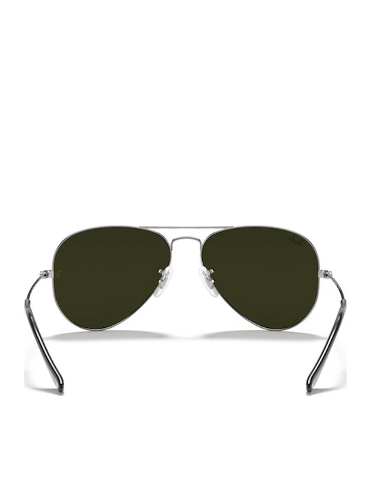 Ray Ban Aviator Unisex Sunglasses with Silver Metal Frame and Silver Mirror Lens RB3025 W3277