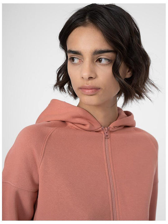Women's Sweatshirt Jacket Hooded Orange