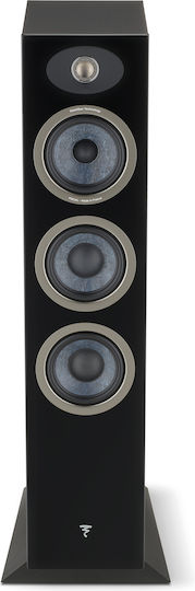 Focal Theva N°2 Paar Passive Hi-Fi-Lautsprecher Boden 3-Wege Treiberkonfiguration 19.1x35.2x93.1cm Schwarze