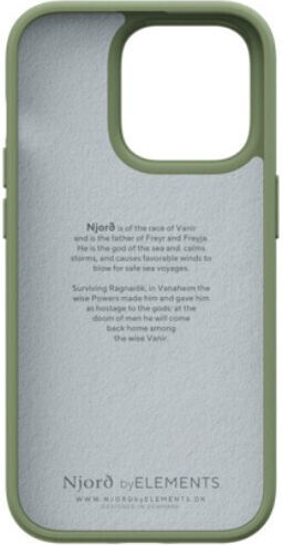 Njord Suede Comfort+ Back Cover Πλαστικό / Υφασμάτινο 2mm Ελαιόλαδο (iPhone 14 Pro)