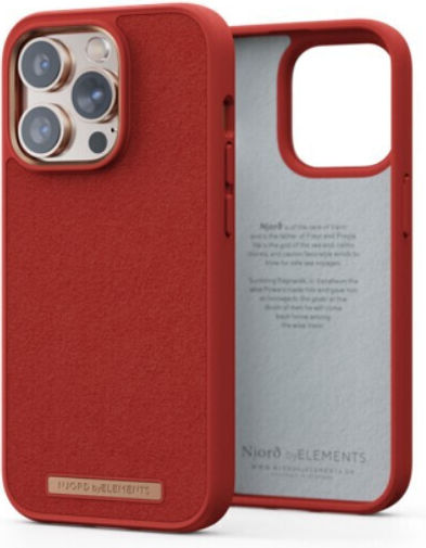 Njord Salmon Leather Back Cover Δερμάτινο 2mm Πορτοκαλί (iPhone 14 Pro)