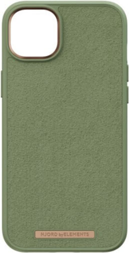 Njord Suede Comfort+ Back Cover Πλαστικό / Υφασμάτινο 2mm Ελαιόλαδο (iPhone 14 Plus)