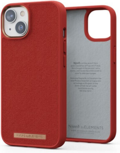 Njord Salmon Leather Back Cover Δερμάτινο 2mm Πορτοκαλί (iPhone 14)