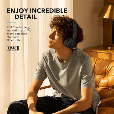 Soundcore by Anker Life Q35 Ασύρματα/Ενσύρματα Over Ear Ακουστικά με 40 ώρες Λειτουργίας Μαύρα