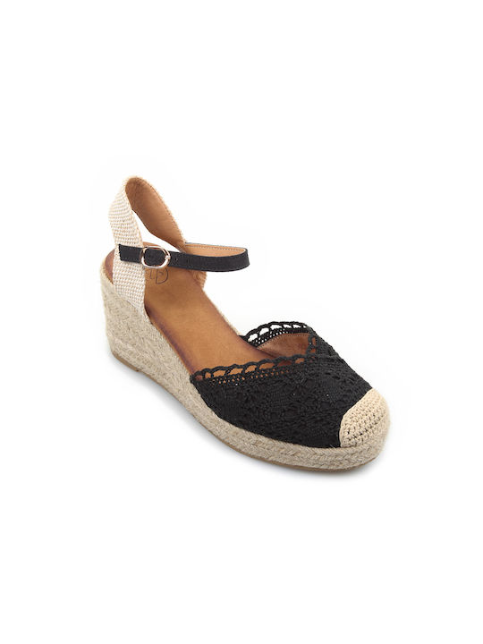 Espadrile cu platformă Fshoes 903/502.00 - FSHOES - NEGRU