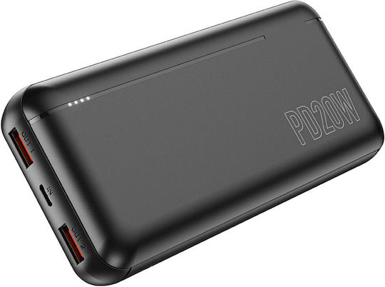 Lamtech Power Bank 20000mAh 22.5W με 2 Θύρες USB-A και 2 Θύρες USB-C Power Delivery / Quick Charge 3.0 Μαύρο