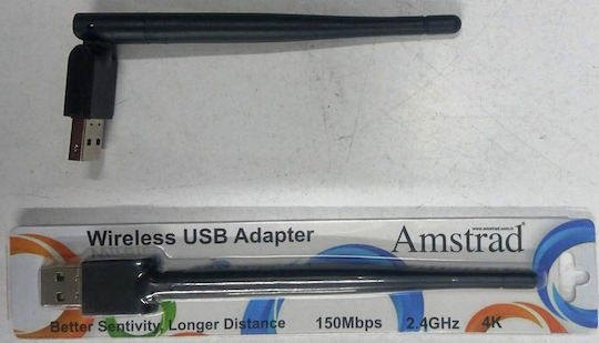 Neta Amstrad Adaptor Rețea USB Cu Conexiune Wireless Wi-Fi 150Mbps