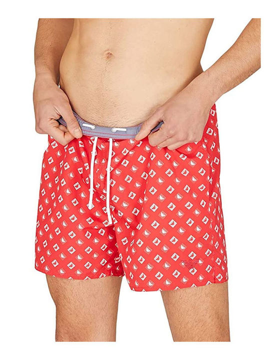 Armani Exchange Square Logo Men's Swimwear Bermuda Rubino