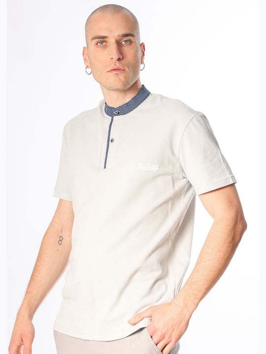 Paco & Co Men's Short Sleeve Blouse with Buttons White