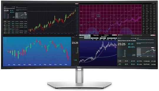 Dell UltraSharp U3423WE Ultrawide IPS Curved Monitor 34" QHD 3440x1440 with Response Time 5ms GTG Silver