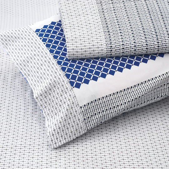 Makis Tselios Home Boho Σετ King Size 4τμχ 270x290εκ. Μπλε Makis Tselios Home Boho Σετ King Size 4τμχ 270x290εκ. Μπλε