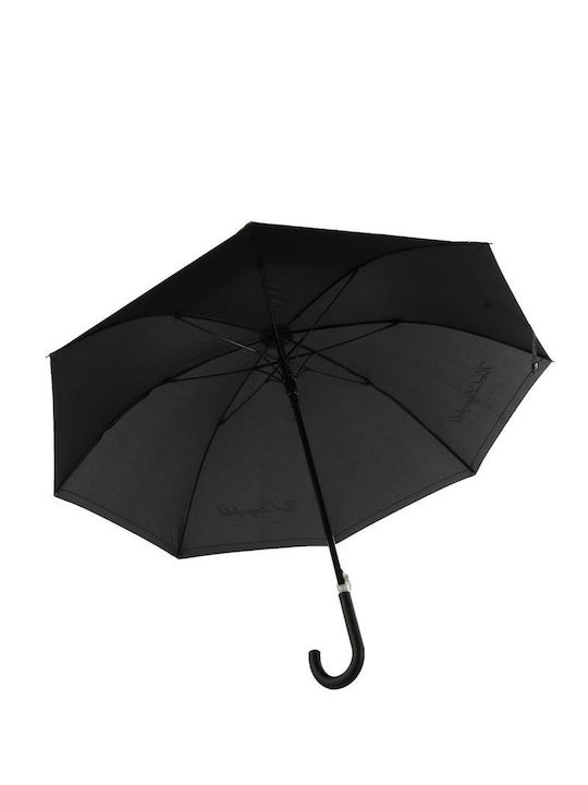 Karl Lagerfeld Automat Umbrelă de ploaie cu baston de mers pe jos Neagră