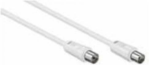 Lineme Cablu Antenă Coaxial de sex masculin - Coaxial de sex feminin Alb 10m (12-05027-1)