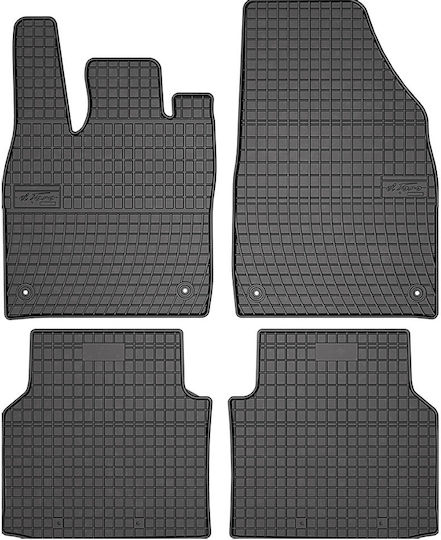 Frogum Set of Front and Rear Mats 4pcs Tray Type for Skoda Enyaq Audi e-tron 2020 Black