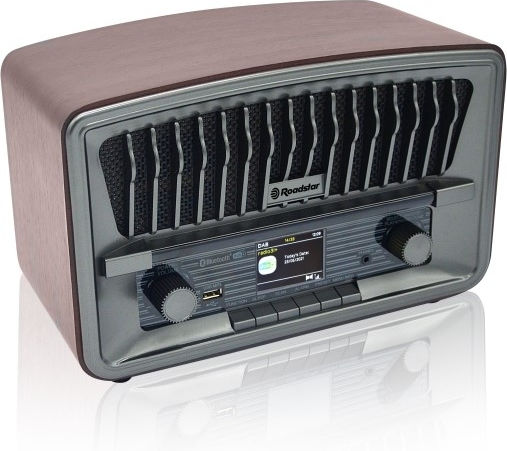 Roadstar HRA-270D+BT Retro Επιτραπέζιο Ραδιόφωνο Ρεύματος DAB+ με Bluetooth και USB Καφέ