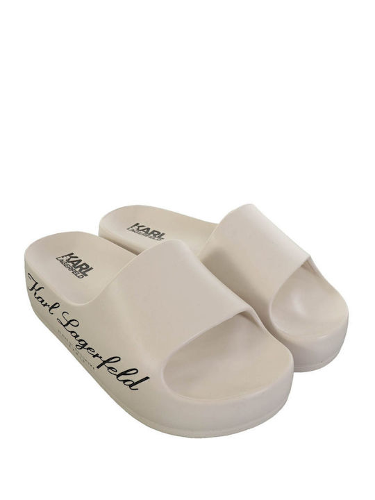 KL86000 Women's Platform Slides Beige