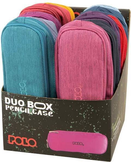 Polo Duo Pencil Case with 2 Compartments Light Blue