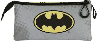 DC Comics Joker Pencil Case with 3 Compartments Gray