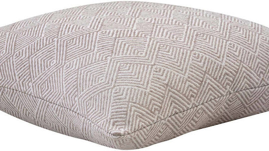 Madi Wellen Decorative Pillow Case Made of 100% Cotton Brown 45x45cm