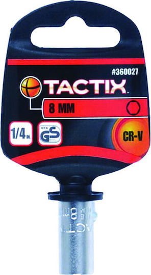 Tactix Socket Hex with Square Drive 1/4" Diameter 12mm