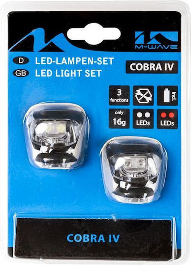 M-Wave Cobra IV Bicycle Lights Set