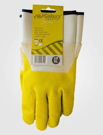 Galaxy Stone 243 Gloves for Work Yellow Latex 1pcs