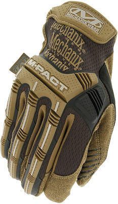 Mechanix Wear Faux Leather Safety Gloves Brown MPT-07-009