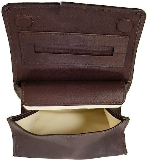 Lavor Lederne Tabaktasche in Braun mit magnetischem Verschluss 11x7.5cm