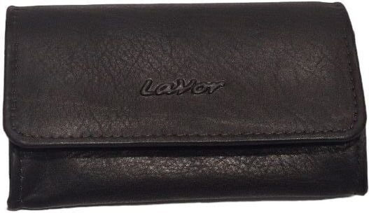 Lavor Lederne Tabaktasche in Braun mit magnetischem Verschluss 11x7.5cm