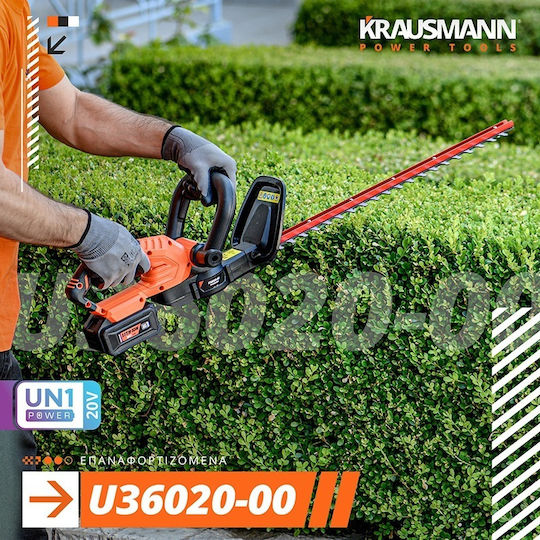 Krausmann Hedge Trimmer Battery 20V with Blade 51cm U36020-12