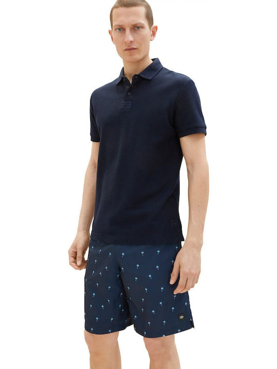 Men's Swimwear Shorts Dark Blue with Patterns