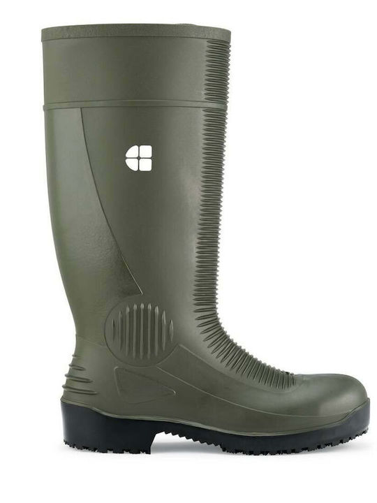 Shoes For Crews Non-Slip Safety Knee Wellies Green