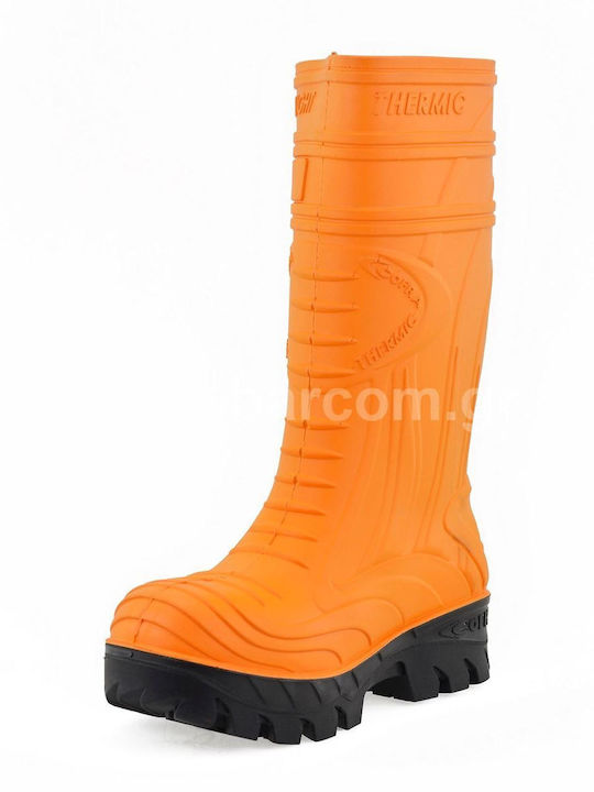Cofra Thermic Non-Slip Work Wellies Knee Orange