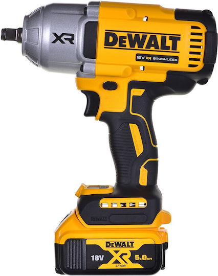 Dewalt XR High Torque Brushless Impact Wrench Battery 18V 2x5Ah with Socket 1/2"