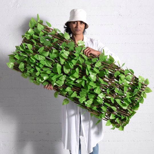 Supergreens Συνθετική Φυλλωσιά σε Καφασωτό Φίκος Benjamin 2x1m