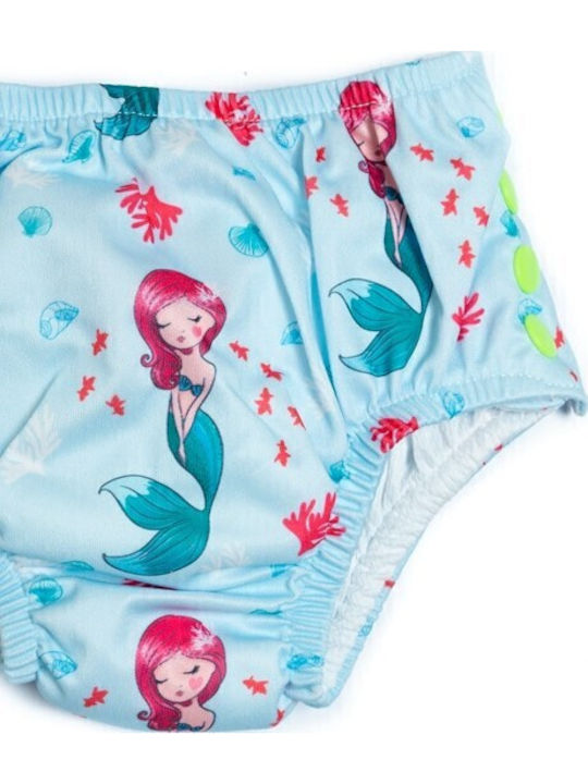 Tortue Mermaid Παιδικό Μαγιό Πάνα Γαλάζια